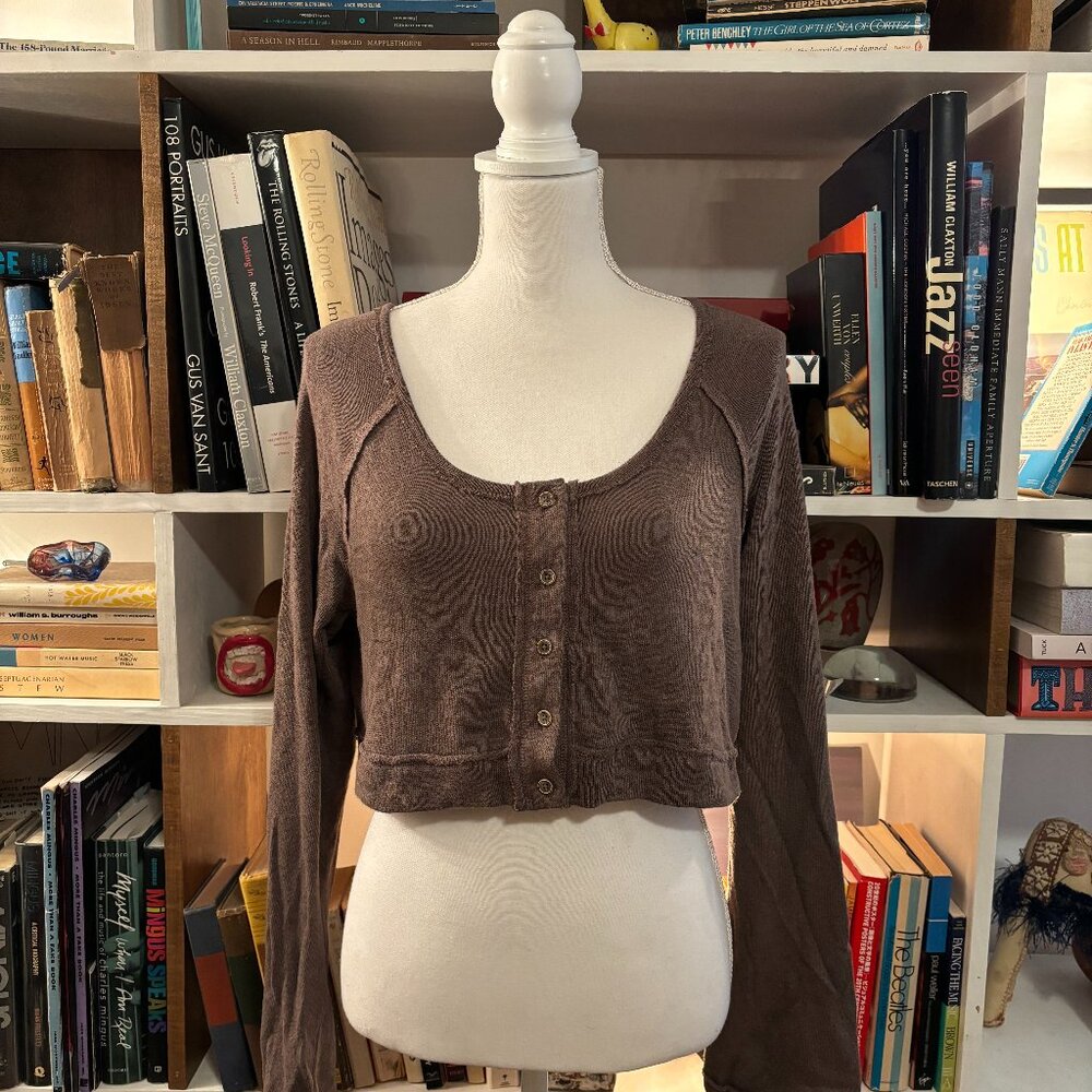 FREE PEOPLE CROPPED CARDIGAN